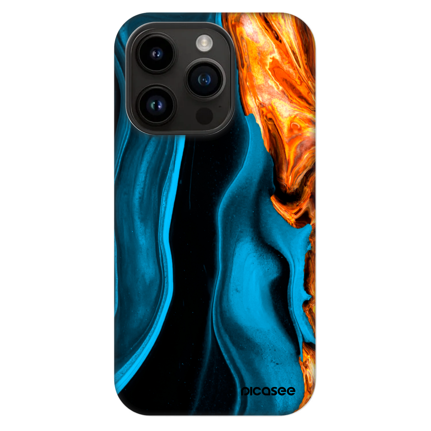 Picasee Fashion Case MagSafe für Apple iPhone 14 Pro - Gold blue