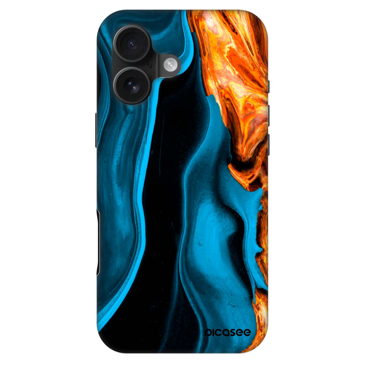 Picasee Fashion Case MagSafe für Apple iPhone 16 - Gold blue