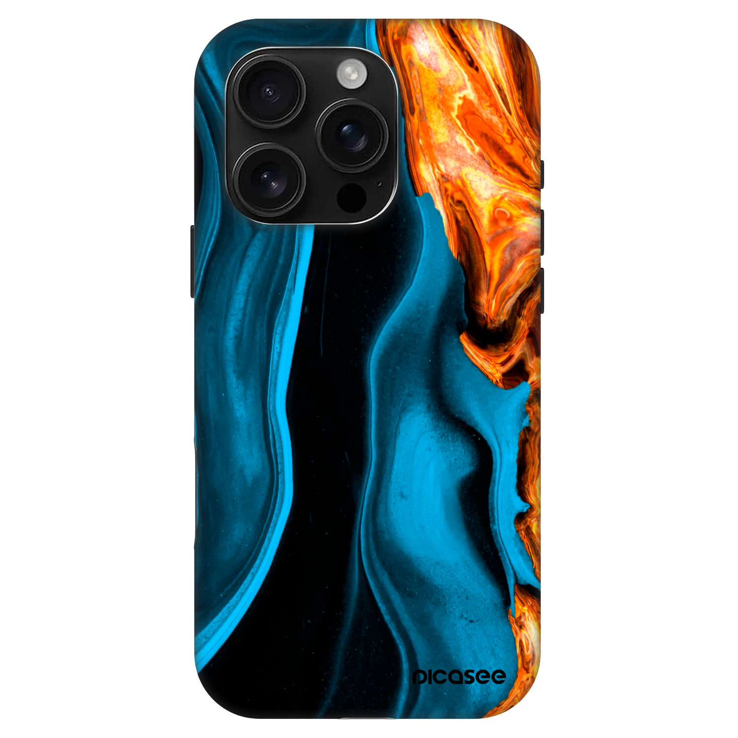 Picasee Fashion Case MagSafe für Apple iPhone 16 Pro - Gold blue