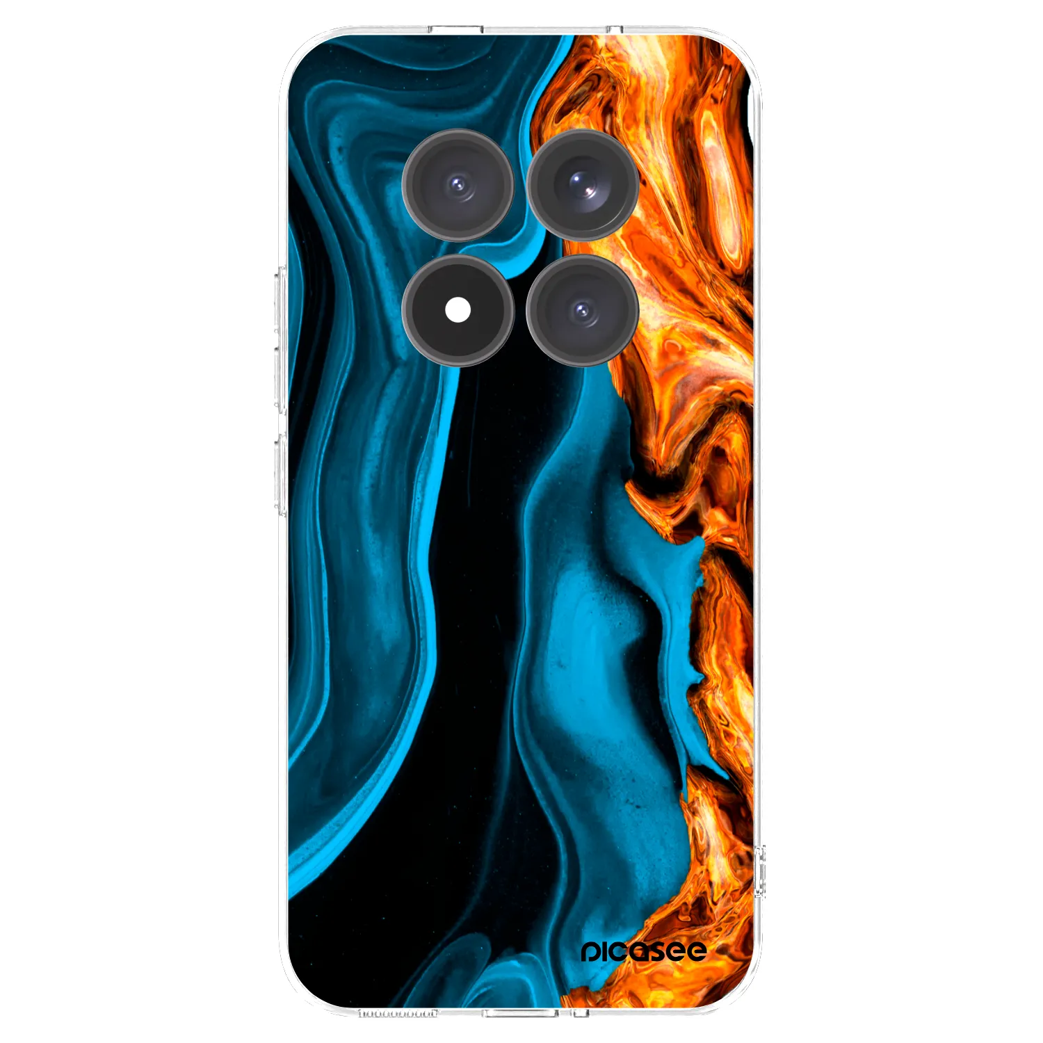 Picasee Xiaomi Redmi Note 15 Pro+ Hülle - Transparentes Silikon - Gold blue