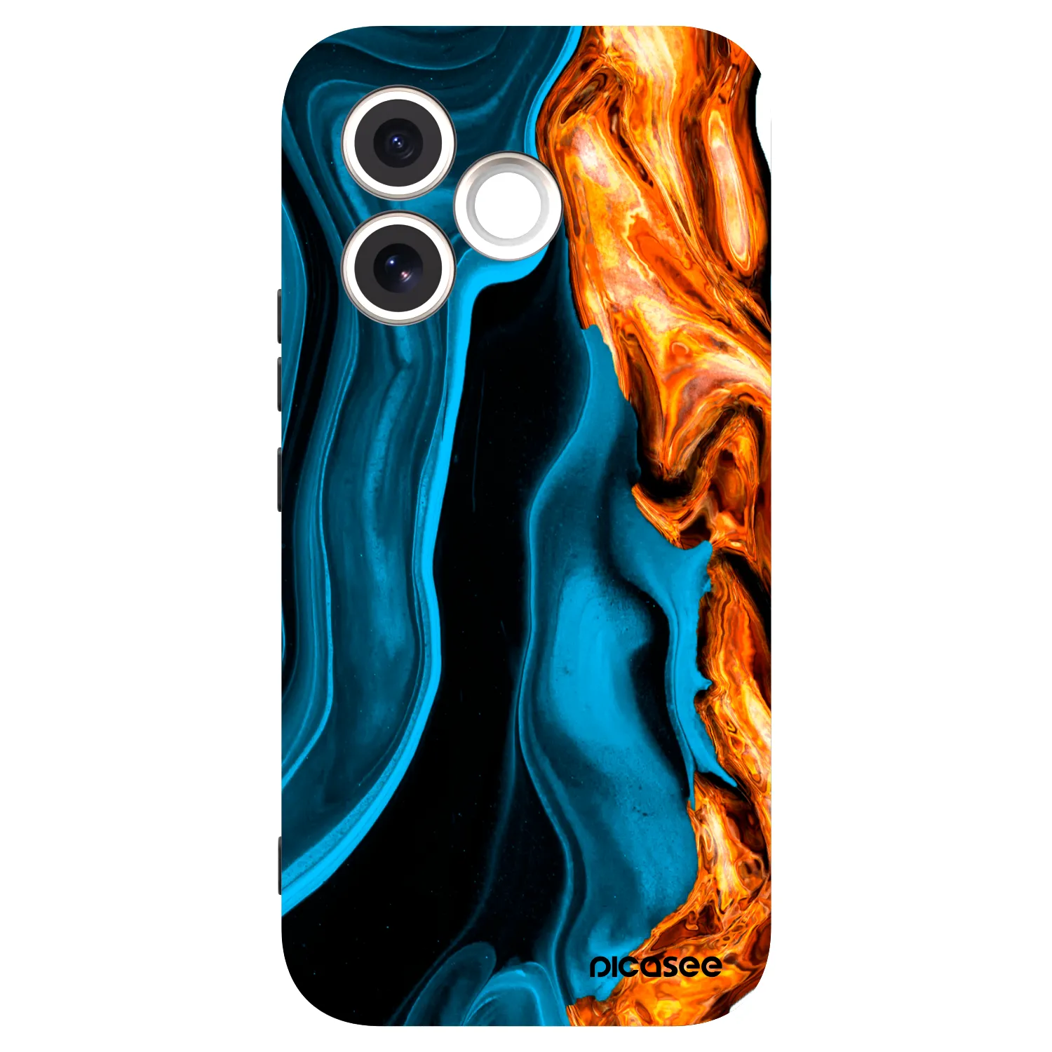 Picasee Honor 600 Lite Hülle - Schwarzes Silikon - Gold blue