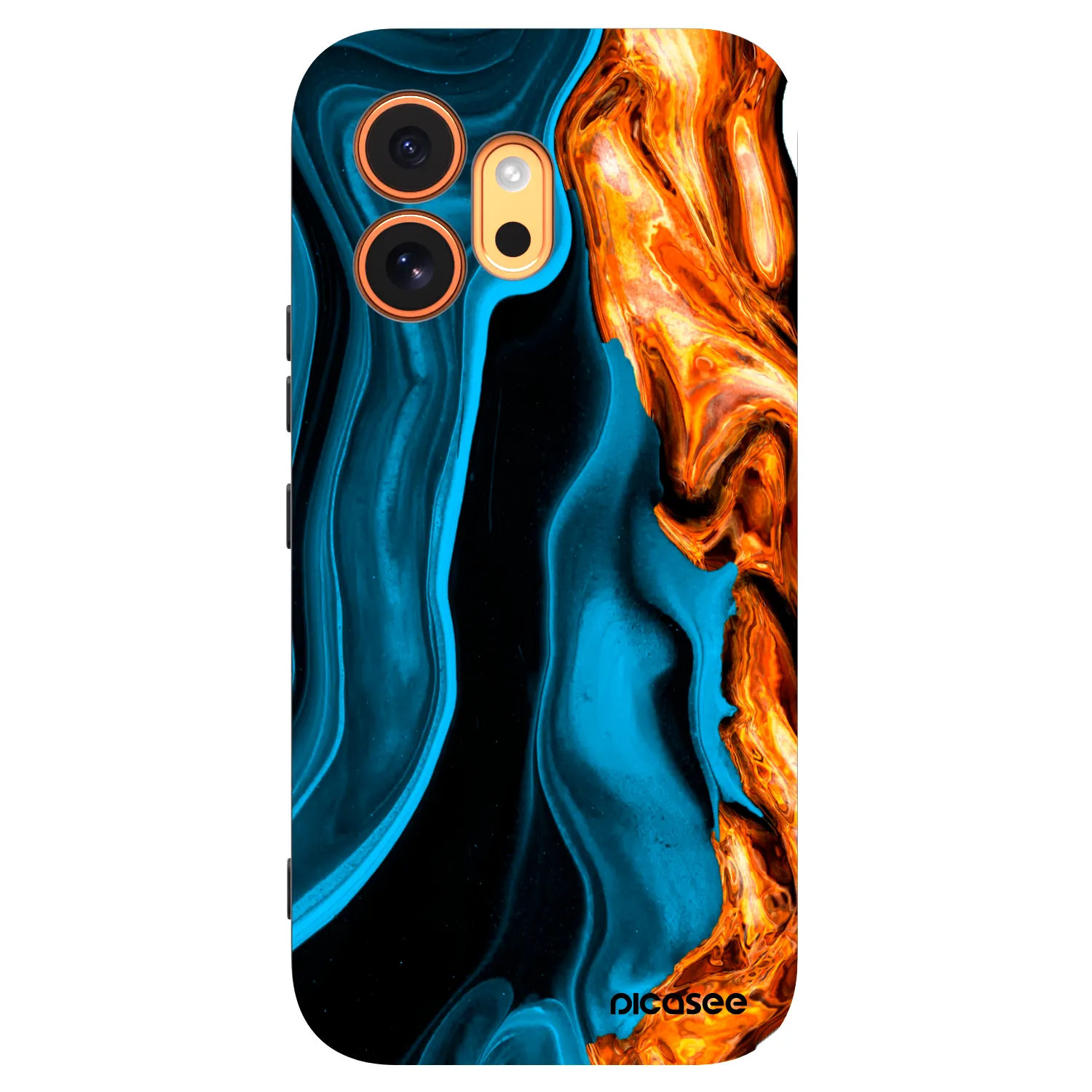Picasee Honor 600 Hülle - Schwarzes Silikon - Gold blue