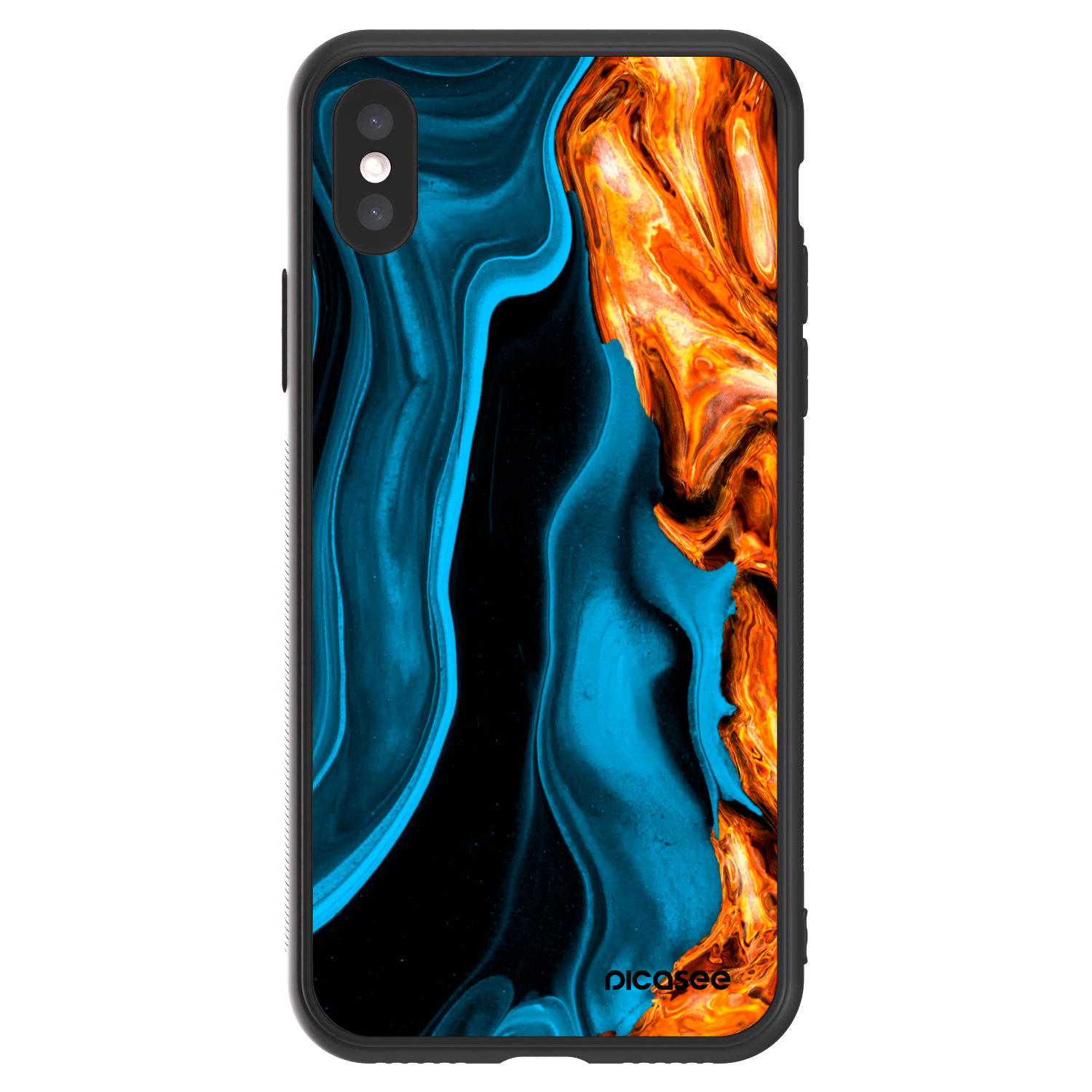 Picasee ULTIMATE CASE für Apple iPhone X/XS - Gold blue