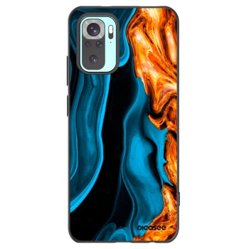Picasee Xiaomi Redmi Note 10 Pro Hülle - Schwarzes Silikon - Gold blue