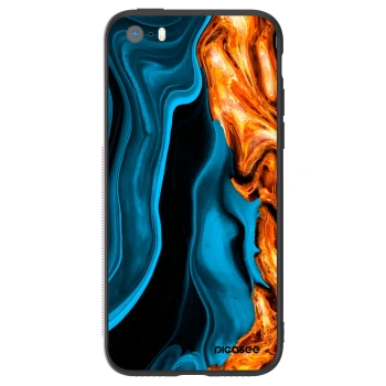 Hülle für Apple iPhone 5/5S/SE - Gold blue