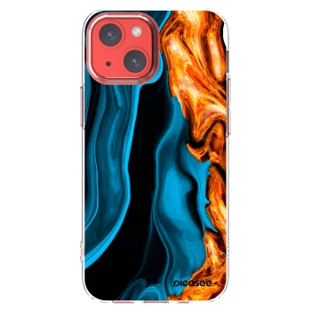Picasee Apple iPhone 13 mini Hülle - Transparentes Silikon - Gold blue