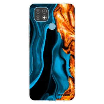 Picasee Realme C21 Hülle - Transparentes Silikon - Gold blue