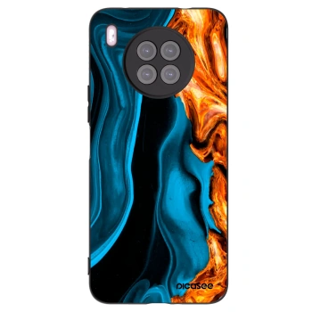 Picasee Huawei Nova 8i Hülle - Schwarzes Silikon - Gold blue