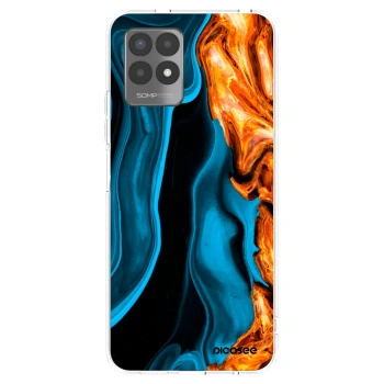 Picasee Realme 8i Hülle - Transparentes Silikon - Gold blue