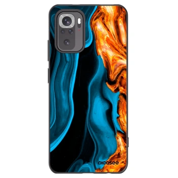 Picasee Xiaomi Redmi Note 11S 4G Hülle - Schwarzes Silikon - Gold blue