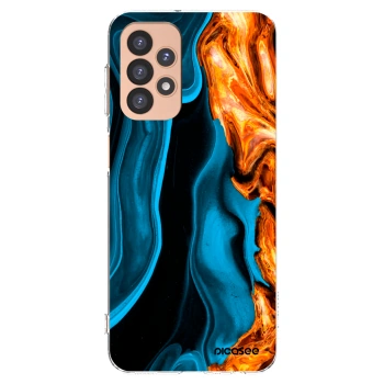 Picasee Samsung Galaxy A23 A236B 5G Hülle - Transparentes Silikon - Gold blue