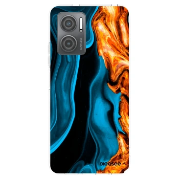 Picasee Xiaomi Redmi 10 5G Hülle - Transparentes Silikon - Gold blue