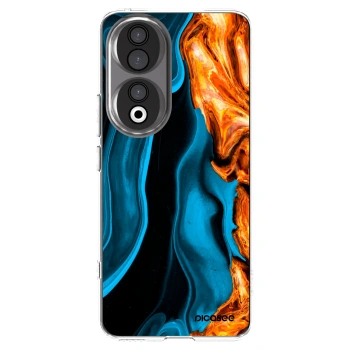 Picasee Honor 90 5G Hülle - Transparentes Silikon - Gold blue