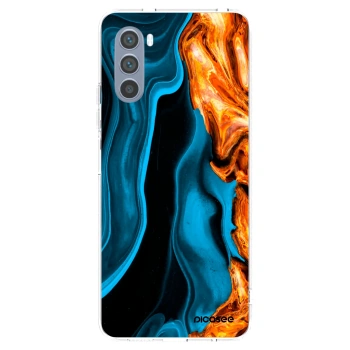 Picasee Motorola Moto G62 Hülle - Transparentes Silikon - Gold blue