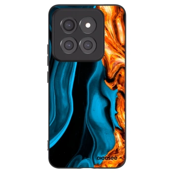 Picasee Xiaomi 14 Pro Hülle - Schwarzes Silikon - Gold blue