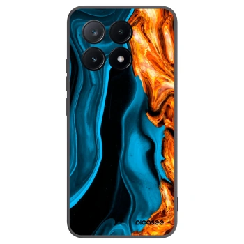 Picasee Xiaomi Poco X6 Pro Hülle - Schwarzes Silikon - Gold blue
