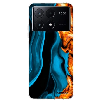 Picasee Xiaomi Poco X6 Pro Hülle - Transparentes Silikon - Gold blue
