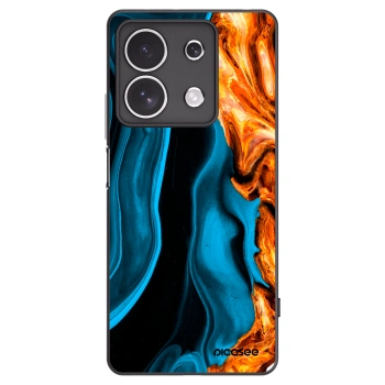 Picasee Xiaomi Redmi Note 13 4G Hülle - Schwarzes Silikon - Gold blue