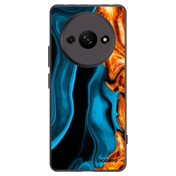 Picasee Xiaomi Redmi A3 Hülle - Schwarzes Silikon - Gold blue
