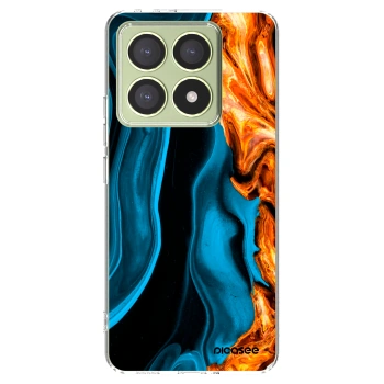 Picasee Xiaomi 14T Hülle - Transparentes Silikon - Gold blue