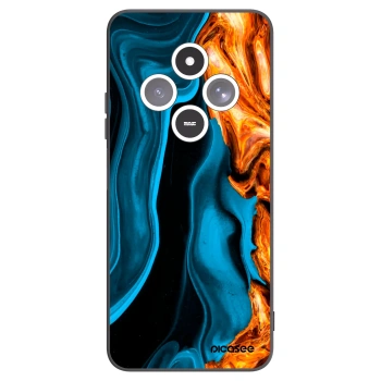 Picasee Xiaomi Redmi 14C Hülle - Schwarzes Silikon - Gold blue