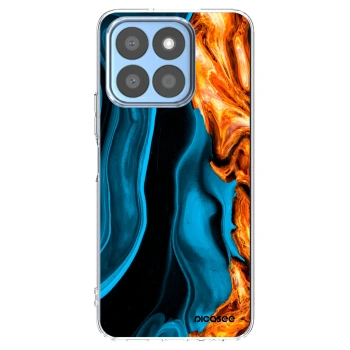 Picasee Honor X8c Hülle - Transparentes Silikon - Gold blue