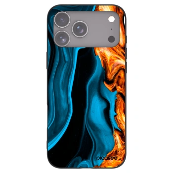 Picasee Apple iPhone 17 Pro Max Hülle - Schwarzes Silikon - Gold blue