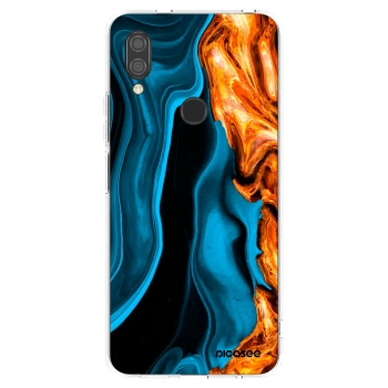 Picasee Xiaomi Redmi 7 Hülle - Transparentes Silikon - Gold blue