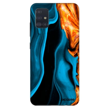 Hülle für Samsung Galaxy A51 A515F - Gold blue
