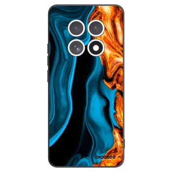 Picasee Xiaomi Redmi Note 15 Hülle - Schwarzes Silikon - Gold blue
