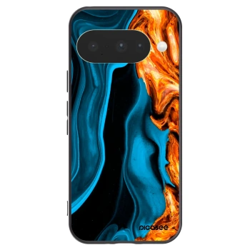 Picasee Google Pixel 10 Hülle - Schwarzes Silikon - Gold blue
