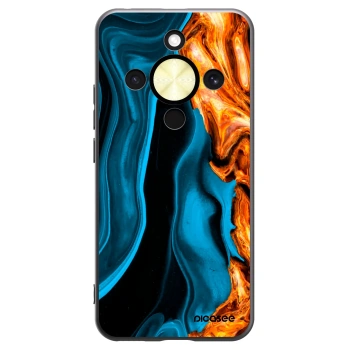 Picasee Honor Magic8 Lite 5G Hülle - Schwarzes Silikon - Gold blue