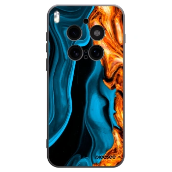 Picasee Vivo X300 Pro Hülle - Schwarzes Silikon - Gold blue