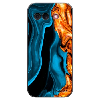Picasee Google Pixel 10a Hülle - Schwarzes Silikon - Gold blue