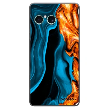 Picasee Sony Xperia 10 VII Hülle - Schwarzes Silikon - Gold blue