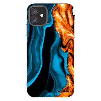 Picasee Apple iPhone 11 Hülle - Transparentes Silikon - Gold blue