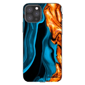 Picasee Apple iPhone 11 Pro Hülle - Transparentes Silikon - Gold blue