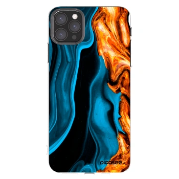 Picasee Apple iPhone 11 Pro Max Hülle - Transparentes Silikon - Gold blue
