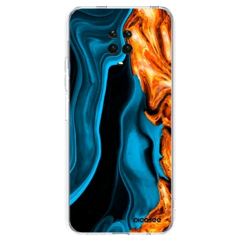 Picasee Xiaomi Redmi Note 9 Pro Hülle - Transparentes Silikon - Gold blue