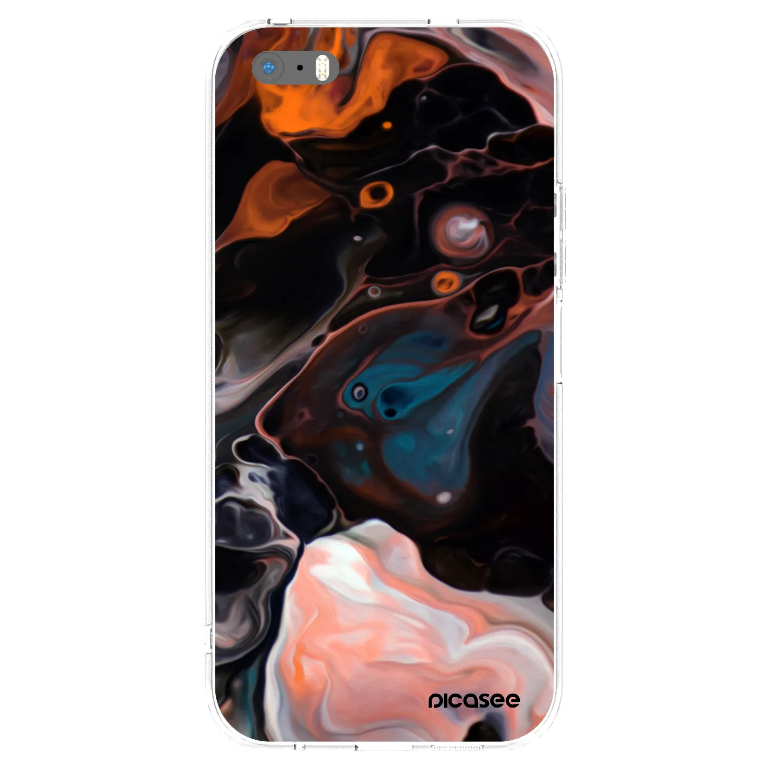 Picasee Apple iPhone 5/5S/SE Hülle - Transparentes Silikon - Cream
