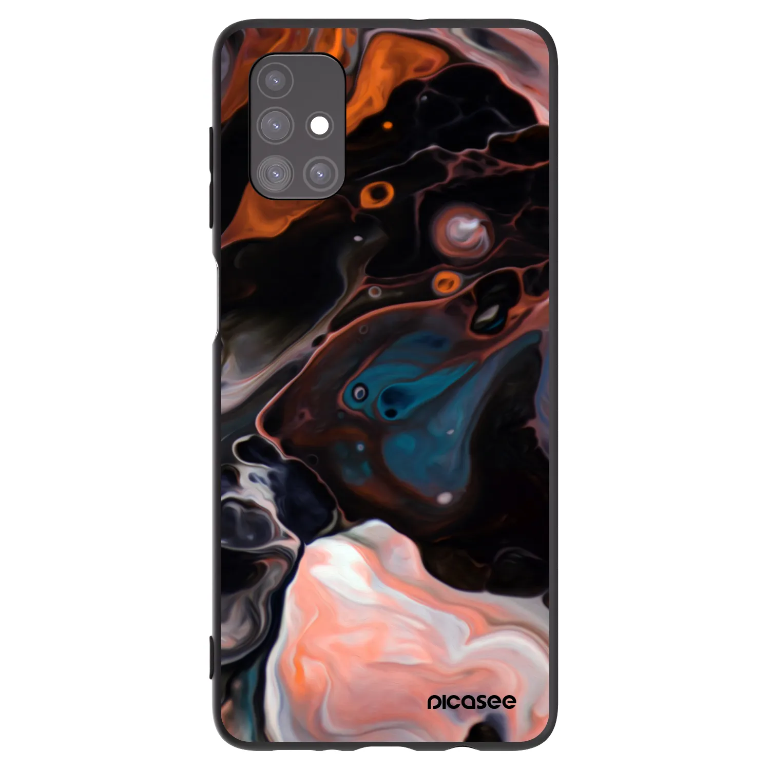 Picasee Samsung Galaxy M51 M515F Hülle - Schwarzes Silikon - Cream