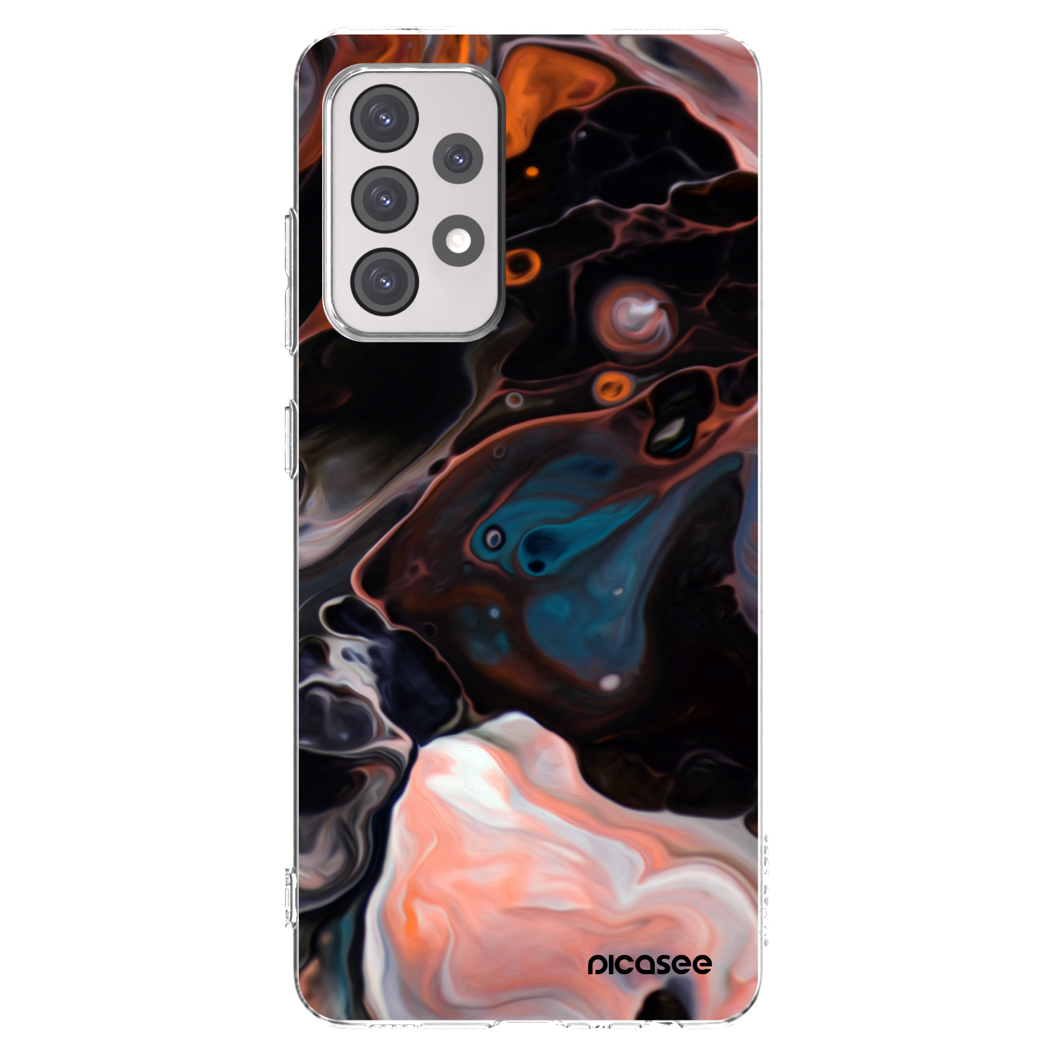 Picasee Samsung Galaxy A52 5G A525F Hülle - Transparentes Silikon - Cream