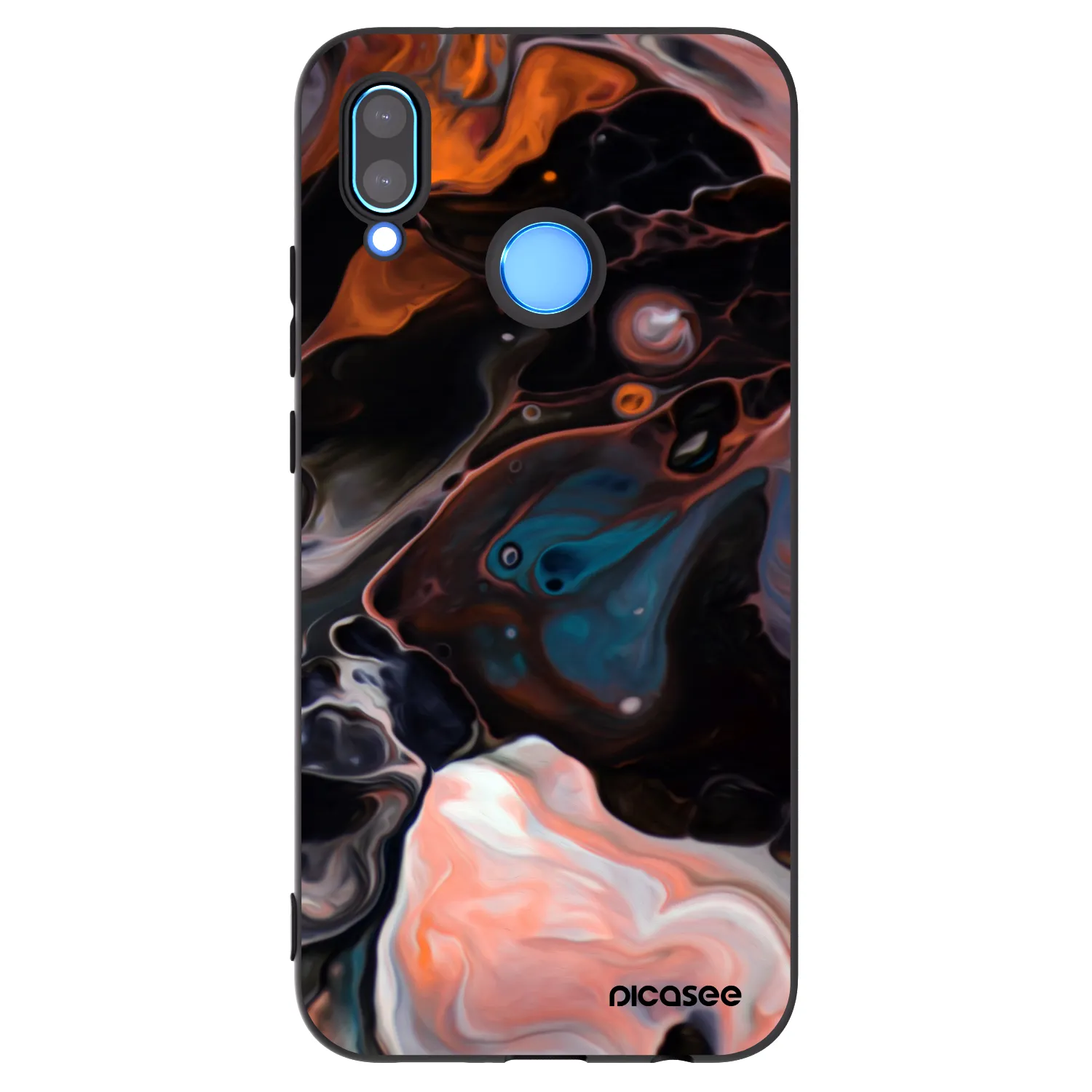 Picasee Huawei P20 Lite Hülle - Schwarzes Silikon - Cream