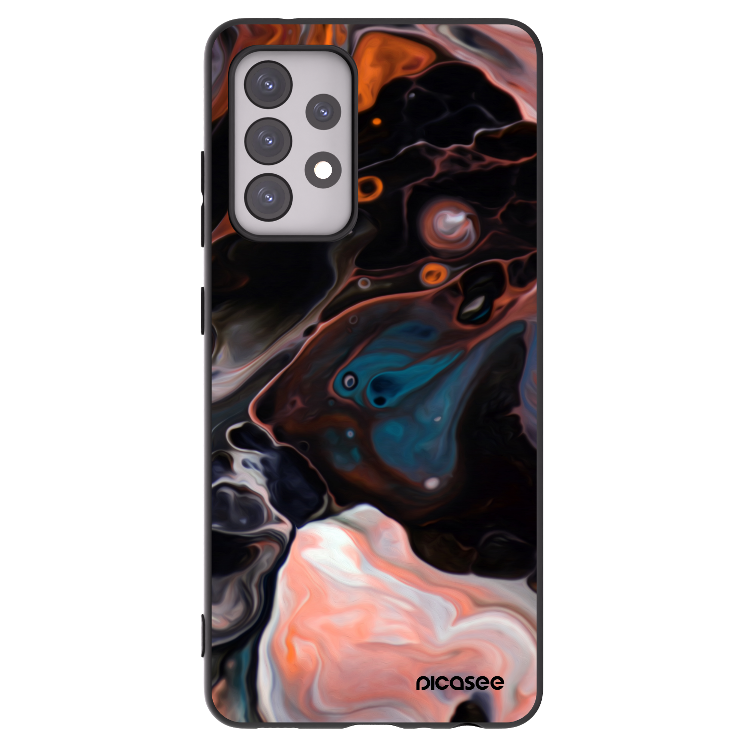 Picasee Samsung Galaxy A52s 5G A528B Hülle - Schwarzes Silikon - Cream
