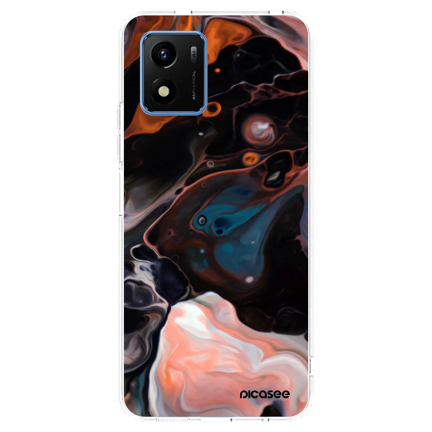 Picasee Vivo Y01 Hülle - Transparentes Silikon - Cream