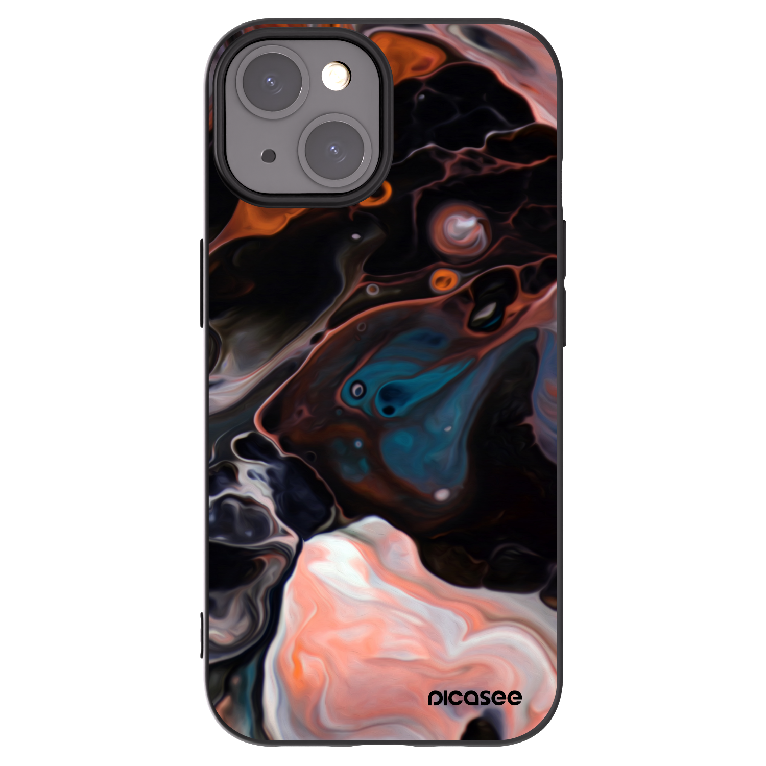 Picasee Apple iPhone 15 Hülle - Schwarzes Silikon - Cream