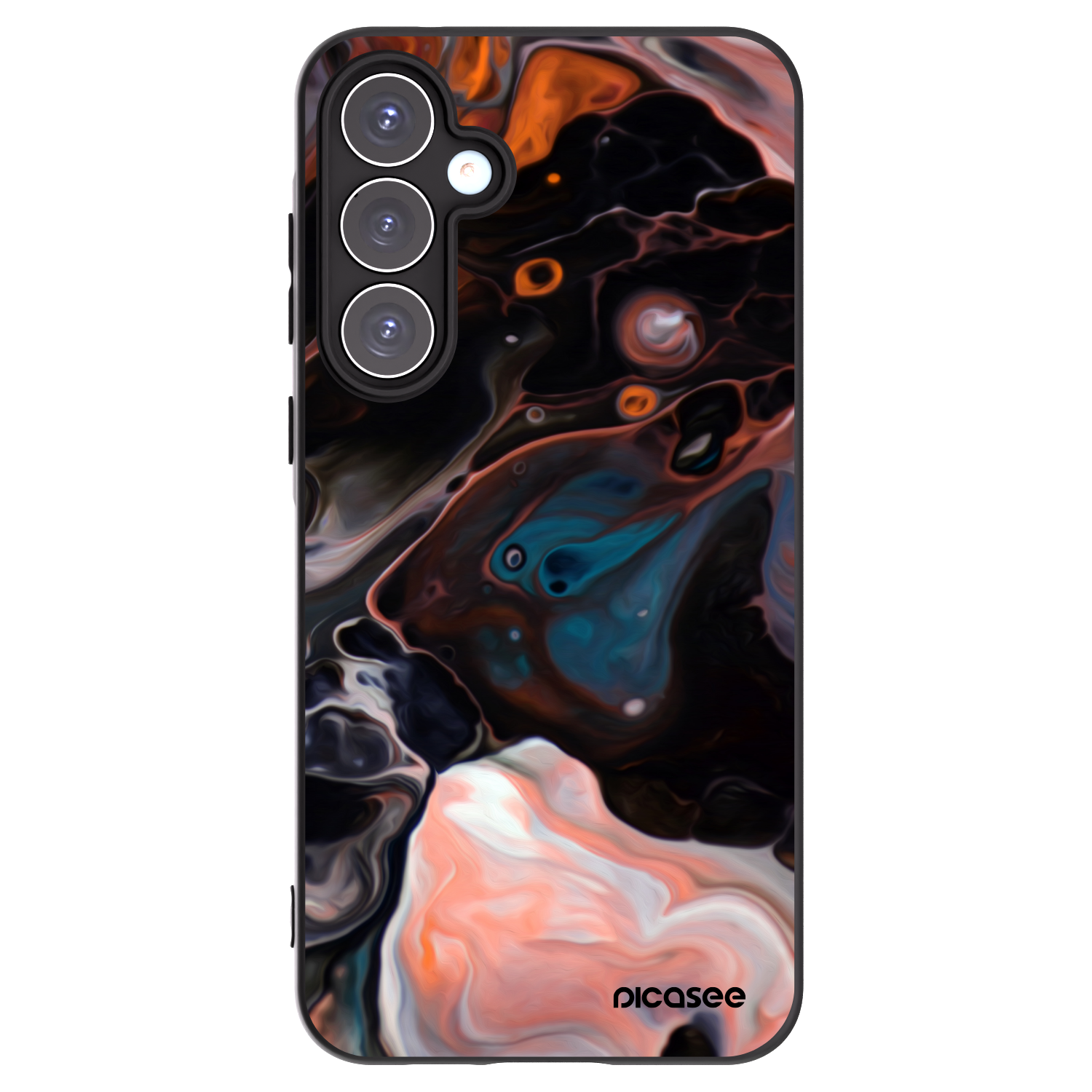 Picasee Samsung Galaxy A55 5G A556B Hülle - Schwarzes Silikon - Cream