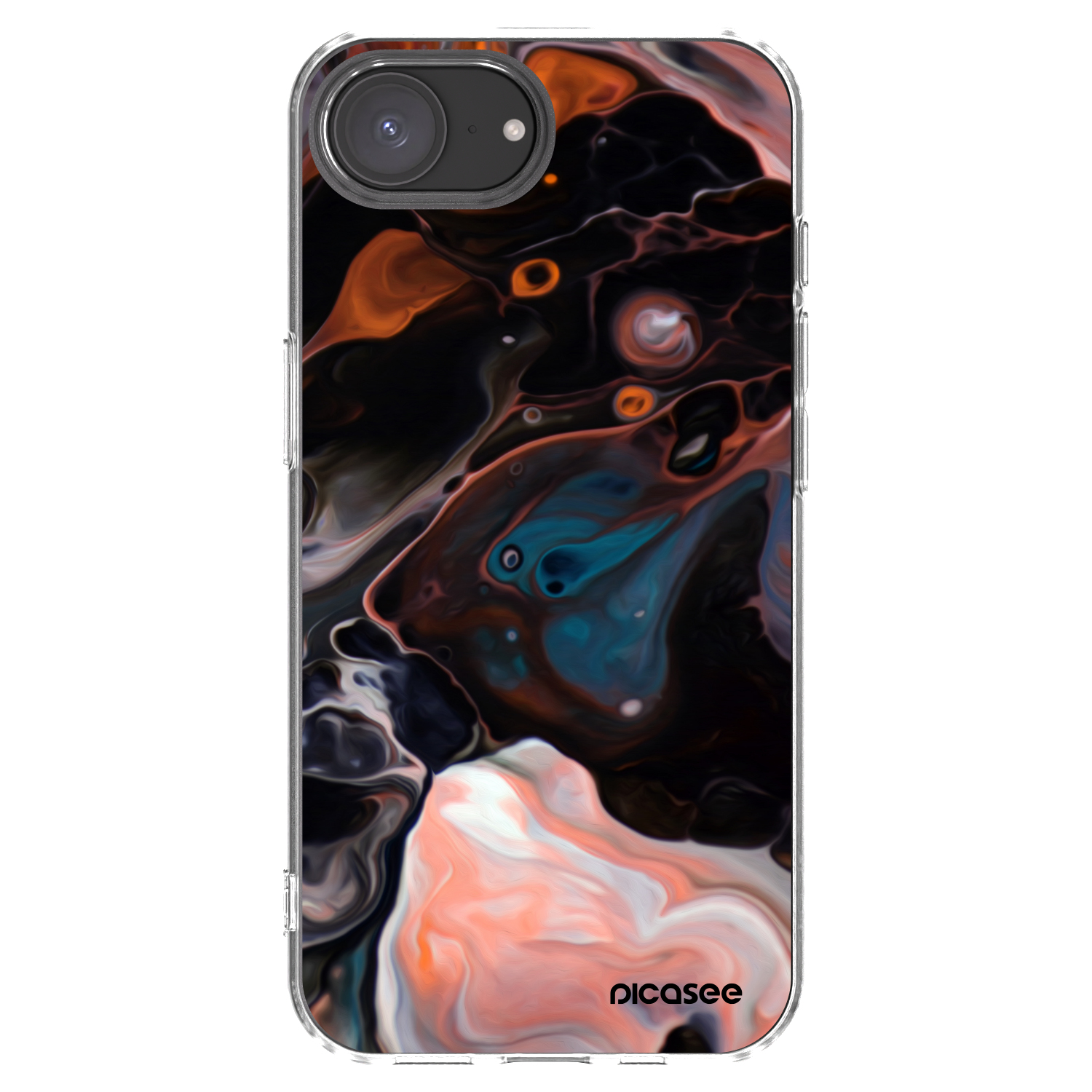 Picasee Apple iPhone 16e Hülle - Transparentes Silikon - Cream