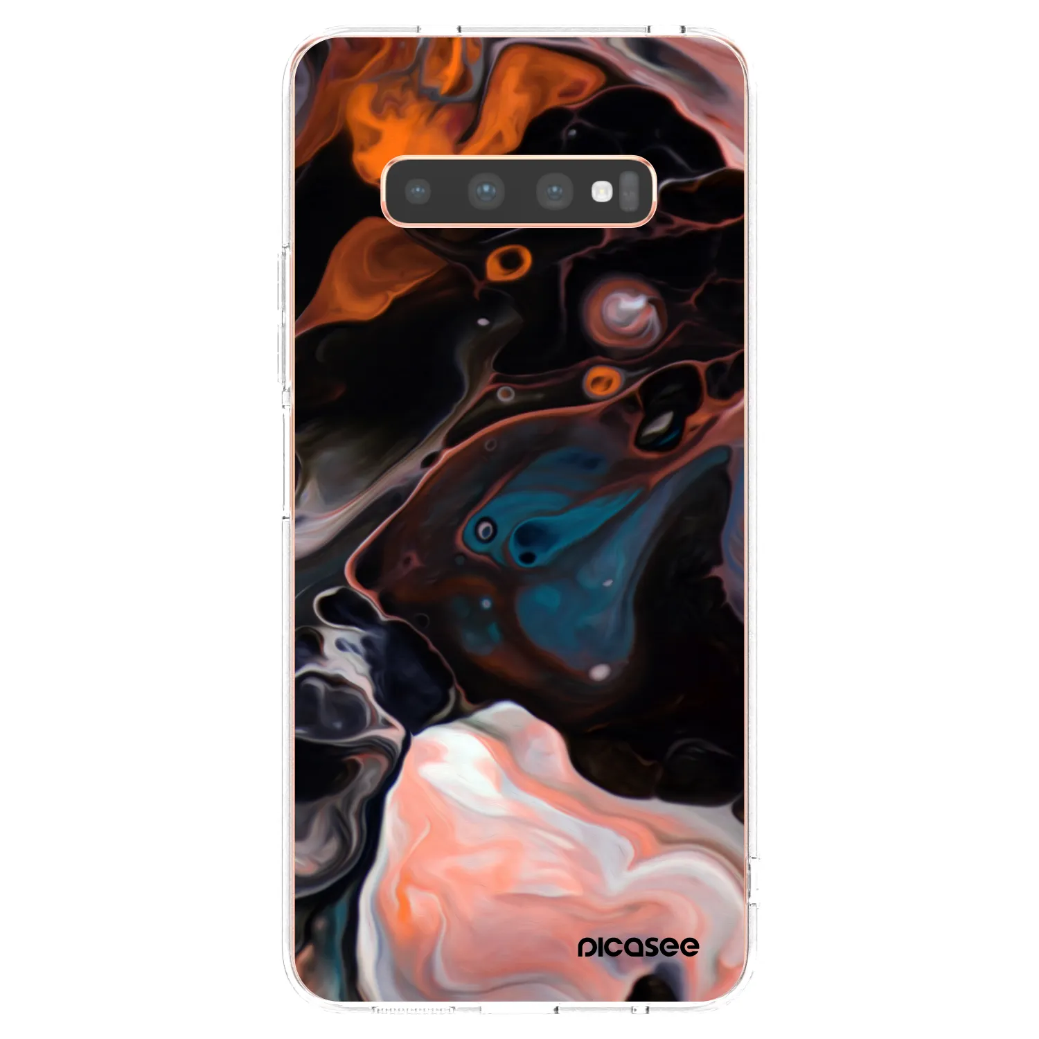 Picasee Samsung Galaxy S10 Plus G975 Hülle - Transparentes Silikon - Cream