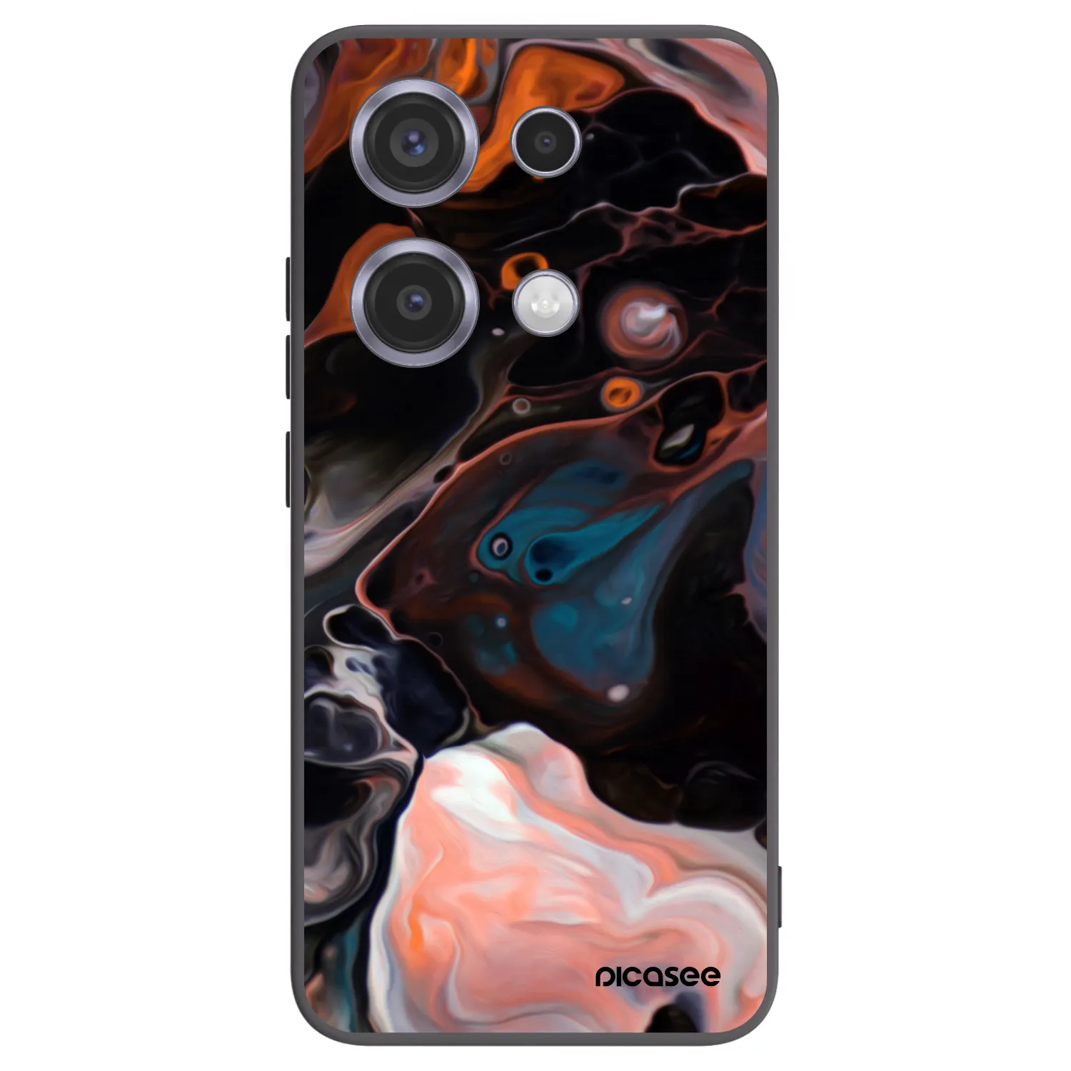 Picasee Xiaomi Redmi Note 14S Hülle - Schwarzes Silikon - Cream